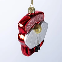 KSP Christmas 'Pickleball' Glass Ornament (Multi Colour)