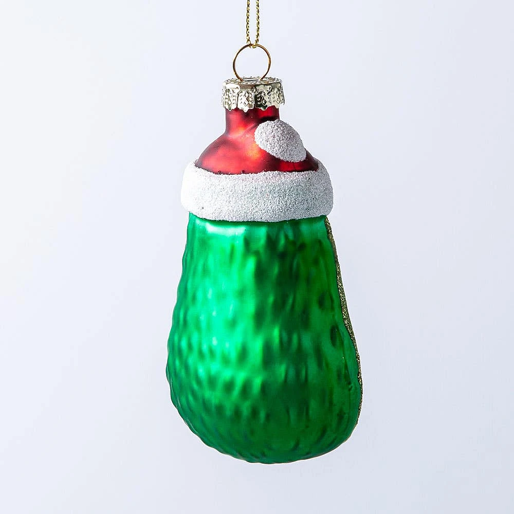 KSP Christmas 'Avocado' Glass Ornament (Multi Colour)