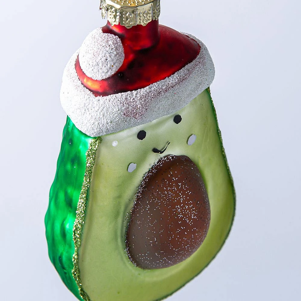 KSP Christmas 'Avocado' Glass Ornament (Multi Colour)