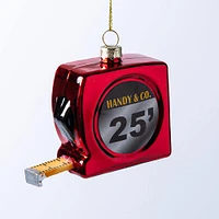 KSP Christmas 'Measuring Tape' Glass Ornament (Multi Colour)