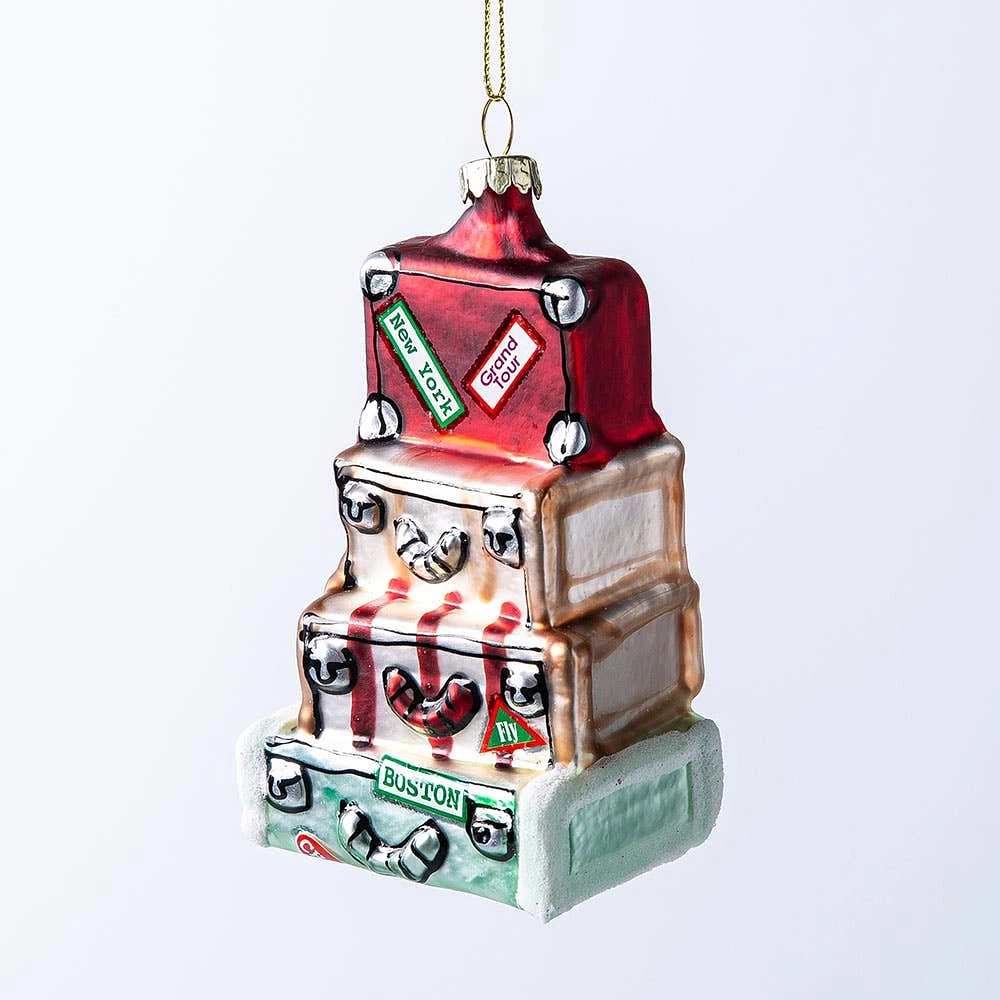 KSP Christmas 'Luggage' Glass Ornament (Multi Colour)