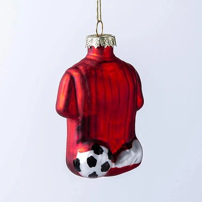 KSP Christmas 'Soccer Jersey' Glass Ornament (Red)