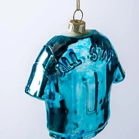 KSP Christmas 'Baseball Jersey' Glass Ornament (Blue)