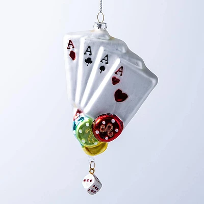 KSP Christmas 'Casino' Glass Ornament (Multi Colour)