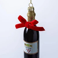 KSP Christmas 'Red Wine' Glass Ornament (Multi Colour)