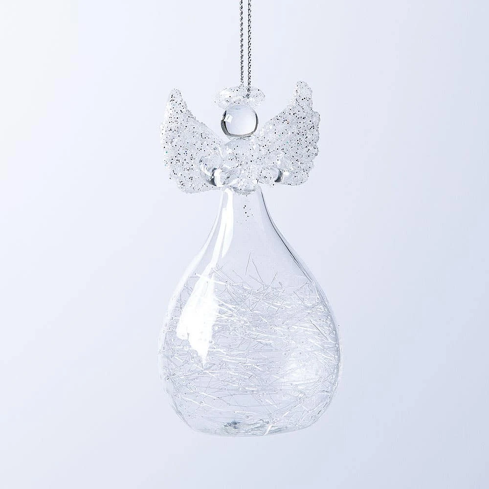 KSP Christmas 'Angel' Glass Ornament (Clear)