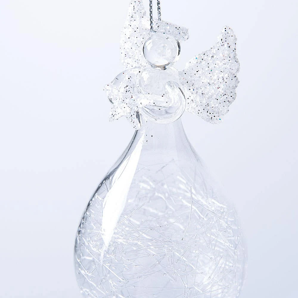 KSP Christmas 'Angel' Glass Ornament (Clear)