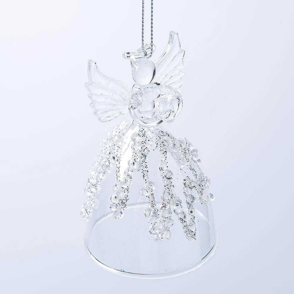 KSP Christmas 'Angel Bell' Glass Ornament (Clear)