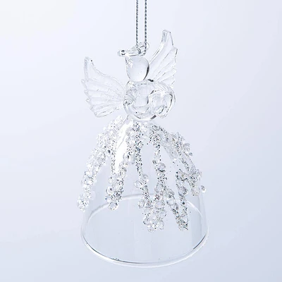 KSP Christmas 'Angel Bell' Glass Ornament (Clear)