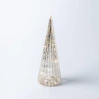 KSP Christmas Radiant Pine LED Glass Tree 23.4cm (Silver)