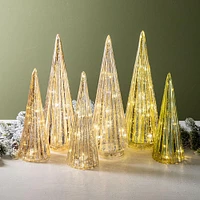 KSP Christmas Radiant Pine LED Glass Tree 23.4cm (Silver)