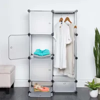 KSP Closet Cube Plastic Wardrobe (White)