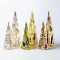 KSP Christmas Radiant Pine LED Glass Tree 23.4cm (Gold)