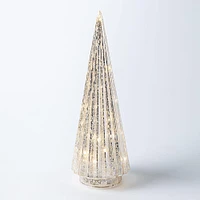 KSP Christmas Radiant Pine LED Glass Tree 31.7cm (Silver)