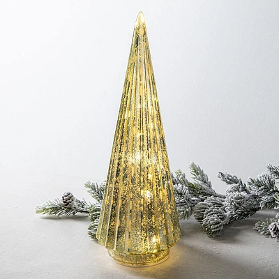 KSP Christmas Radiant Pine LED Glass Tree 31.7cm (Green)