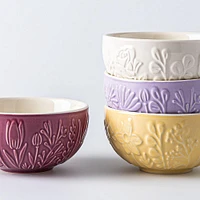 Mason Cash Prep 'Meadow' Stoneware Bowls - Set of 4 (Multi Colour)