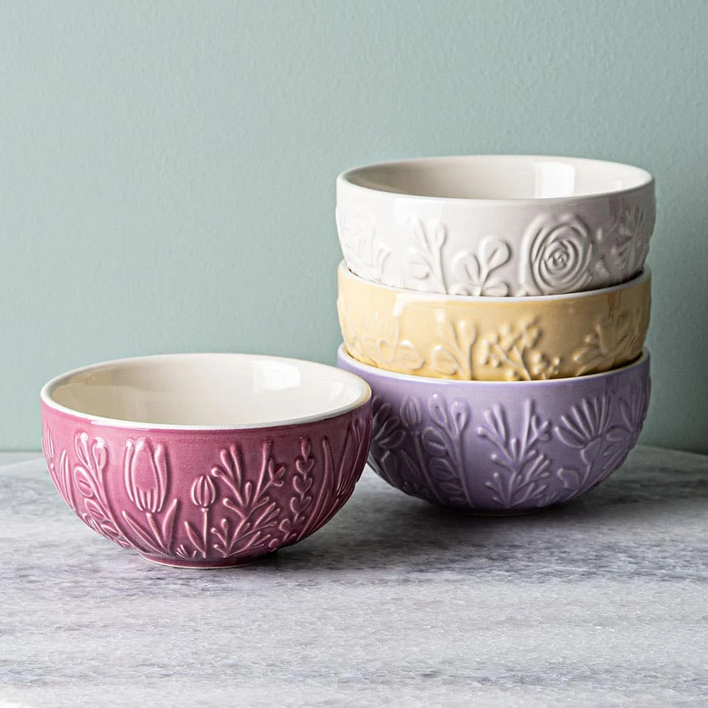 Mason Cash Prep 'Meadow' Stoneware Bowls - Set of 4 (Multi Colour)