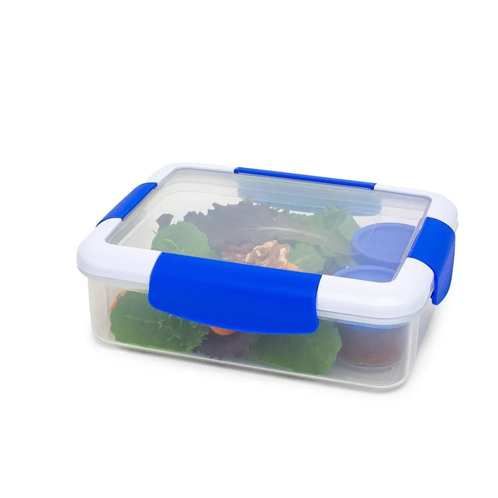 Locksy Click 'N' Go 411ml Snack and Dip Container (Blue)