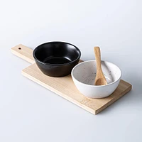 KSP Tapas Tray with Mini Bowls & Spoon - Set of 4