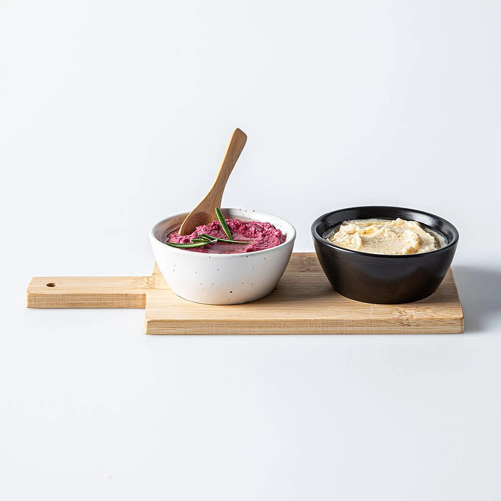 KSP Tapas Tray with Mini Bowls & Spoon - Set of 4