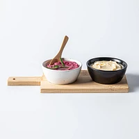 KSP Tapas Tray with Mini Bowls & Spoon - Set of 4