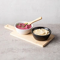 KSP Tapas Tray with Mini Bowls & Spoon - Set of 4
