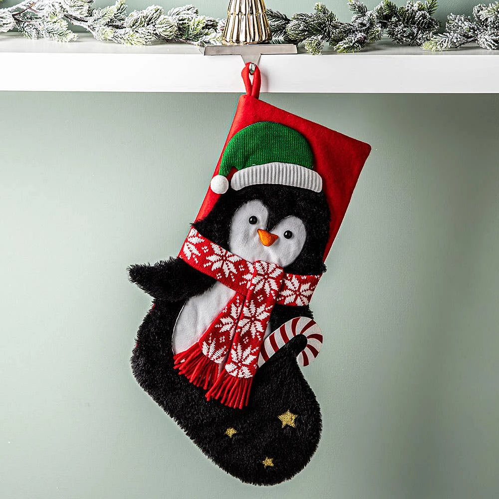 KSP Christmas 'Penguin' Character Stocking (Multi Colour)