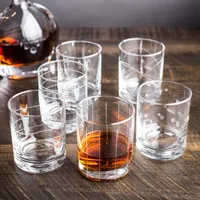 KSP Linea 'Etched' Double Old Fashioned Glasses - Set of 8