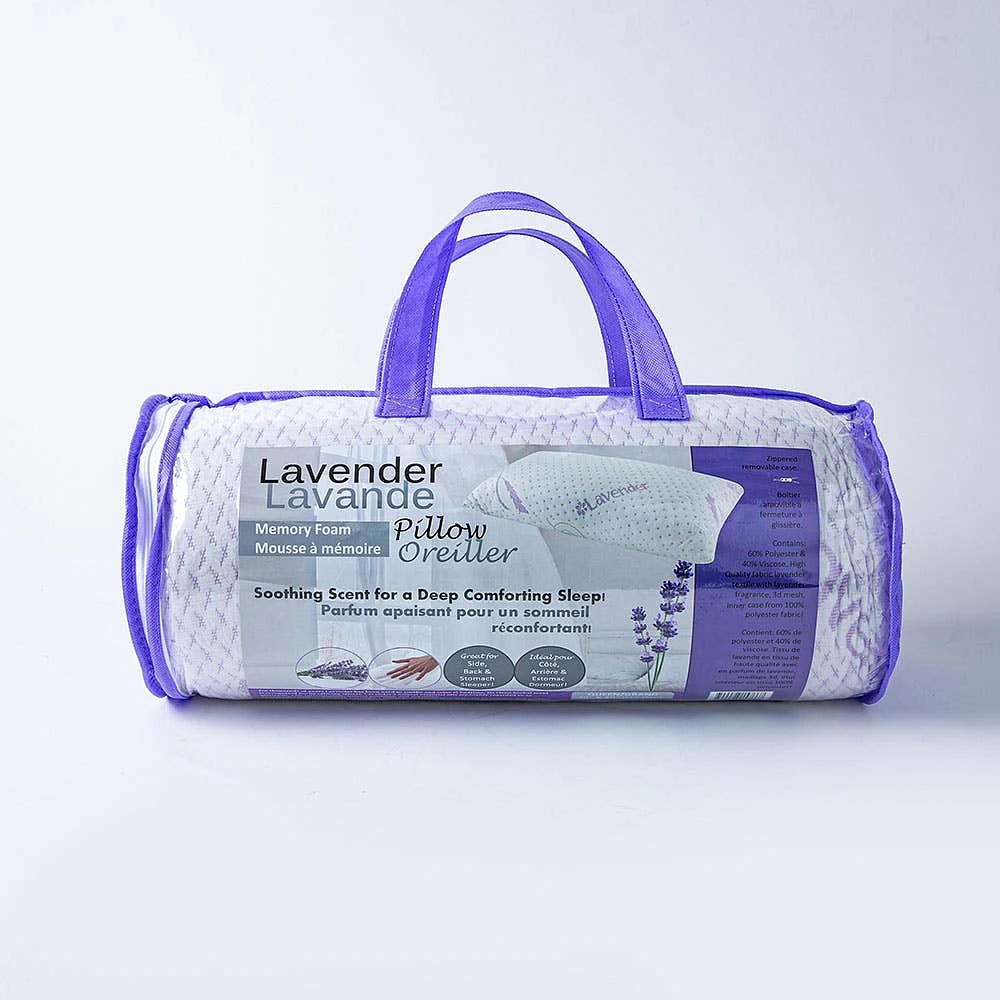 Home Aesthetics Lavender Scented' Bamboo Memory Foam Pillow