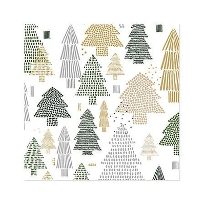 Harman Christmas 3-Ply 'Tree' Paper Napkin - Set of 20 (Multi Colour)