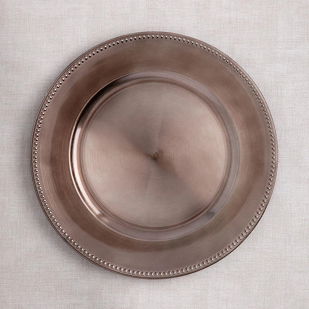 KSP Everyday Charger Plate with Beaded Rim (Bronze)