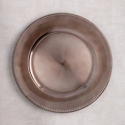 KSP Everyday Charger Plate with Beaded Rim (Bronze)