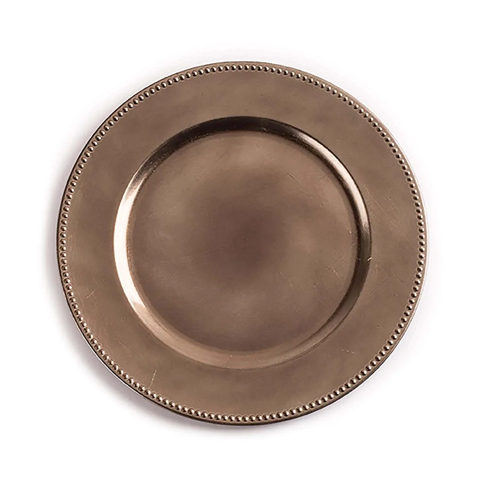 KSP Everyday Charger Plate with Beaded Rim (Bronze)