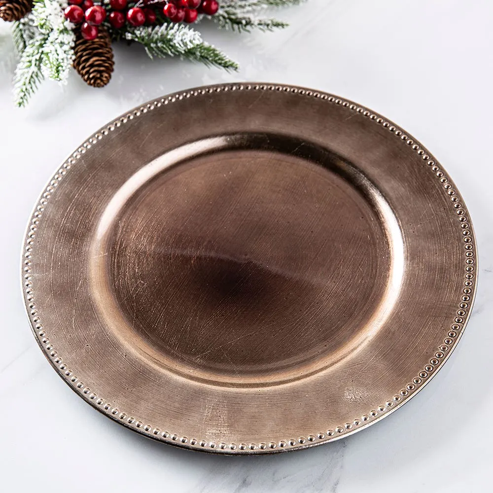 KSP Everyday Charger Plate with Beaded Rim (Bronze)