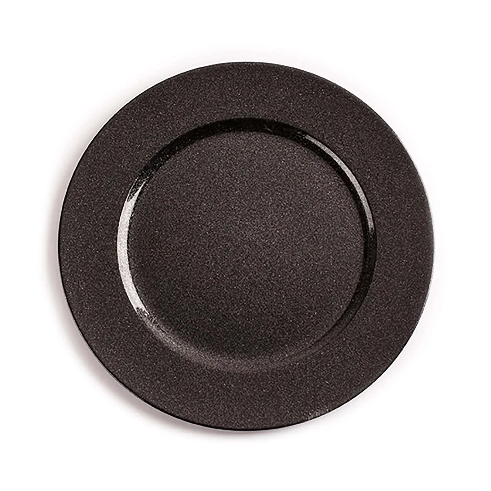 KSP Everyday Charger Plate with Glitter (Black)