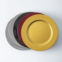 KSP Everyday Charger Plate with Glitter (Black)