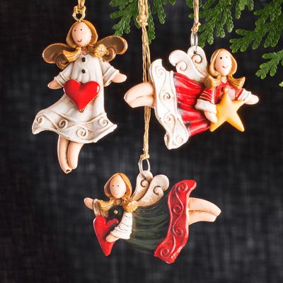 Christmas Tradition 'Angel W/ Star/Heart' Ornament (Assorted)