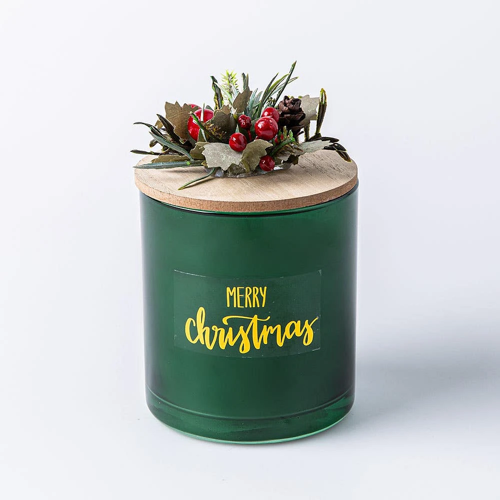 KSP Christmas Merry 'Eucalyptus Leaves & Patchouli' Scented Candle