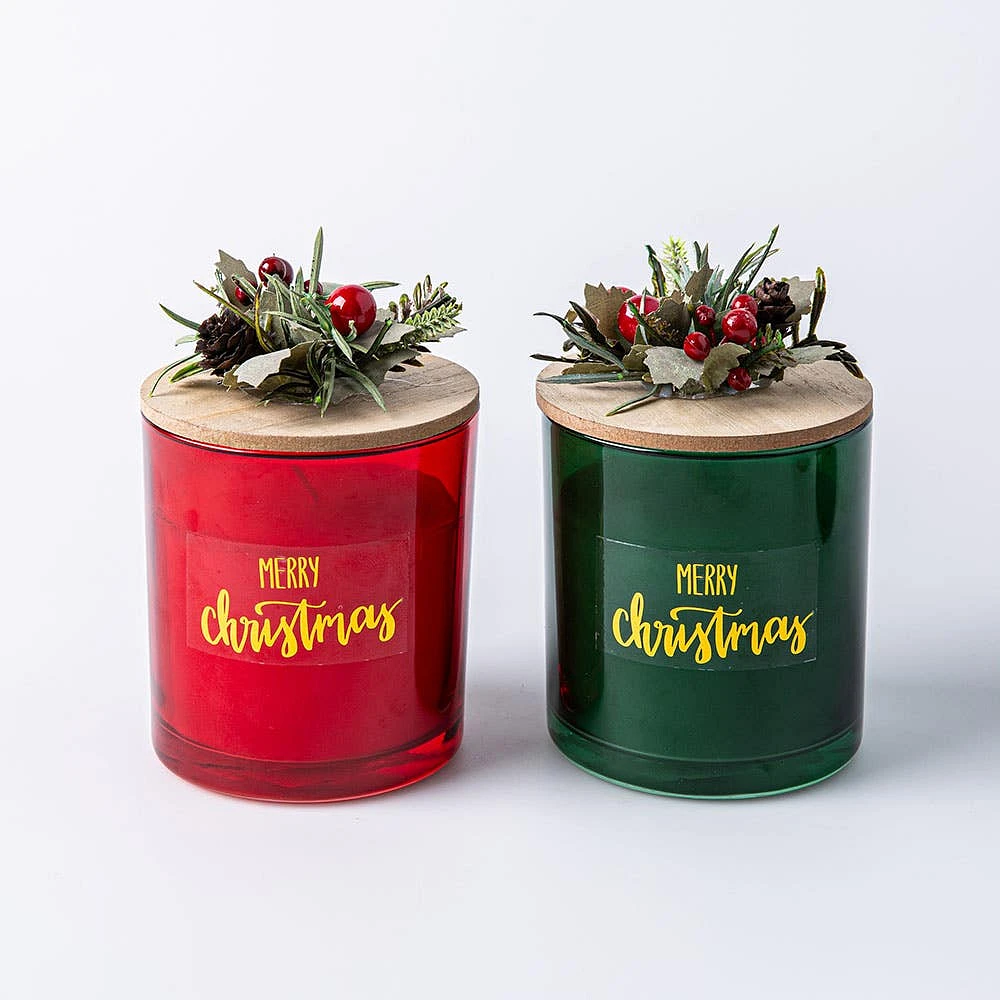 KSP Christmas Merry 'Eucalyptus Leaves & Patchouli' Scented Candle