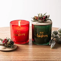 KSP Christmas Merry 'Eucalyptus Leaves & Patchouli' Scented Candle