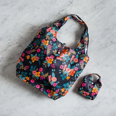 KSP Carry 'Floral' Shopping Bag (Black)