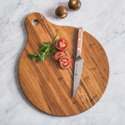 KSP Crushed Bamboo Cutting Board Round (Dark Brown)