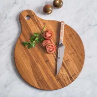 KSP Crushed Bamboo Cutting Board Round (Dark Brown)