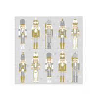 Harman Christmas 3-Ply 'Nutcracker' Paper Napkin - Set of 20(Metallic)