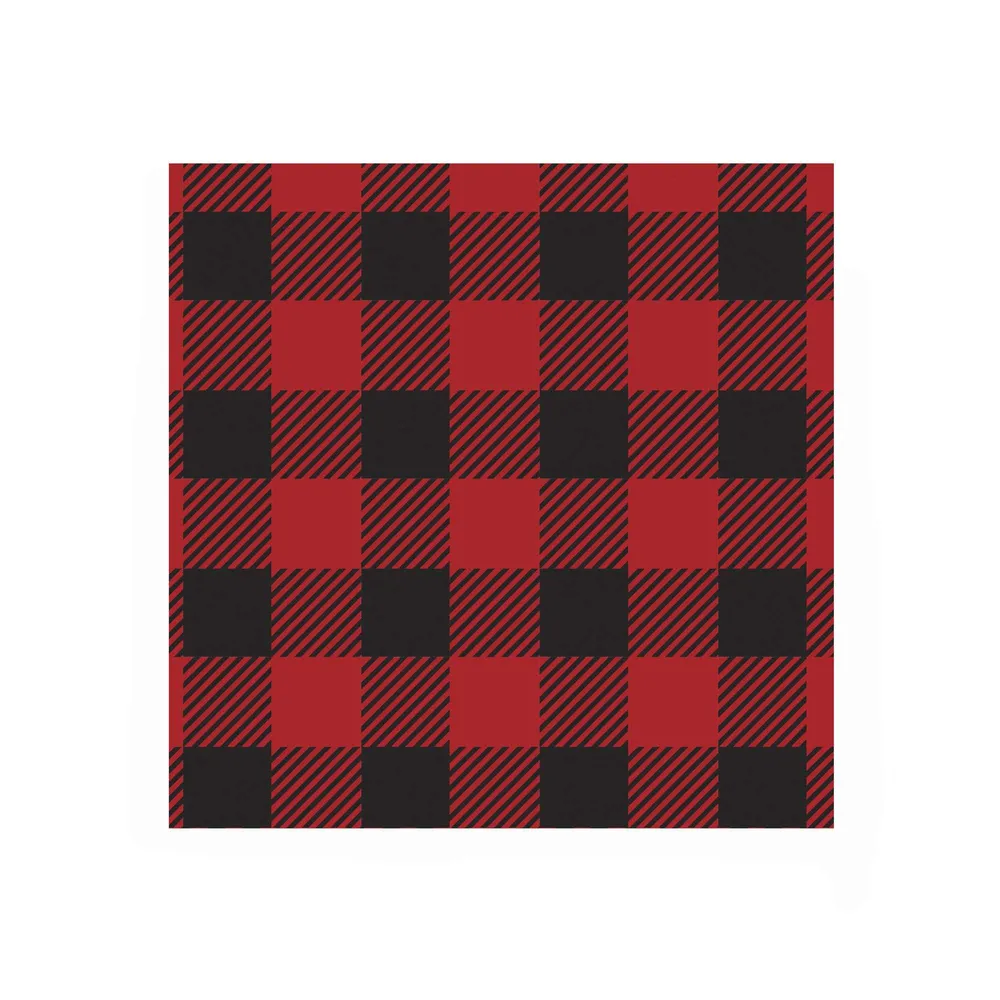 Harman Christmas 3-Ply 'Buffalo Check' Paper Napkin