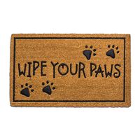 KSP Casual 'Wipe Your Paws' Coir Doormat (Natural/Black)