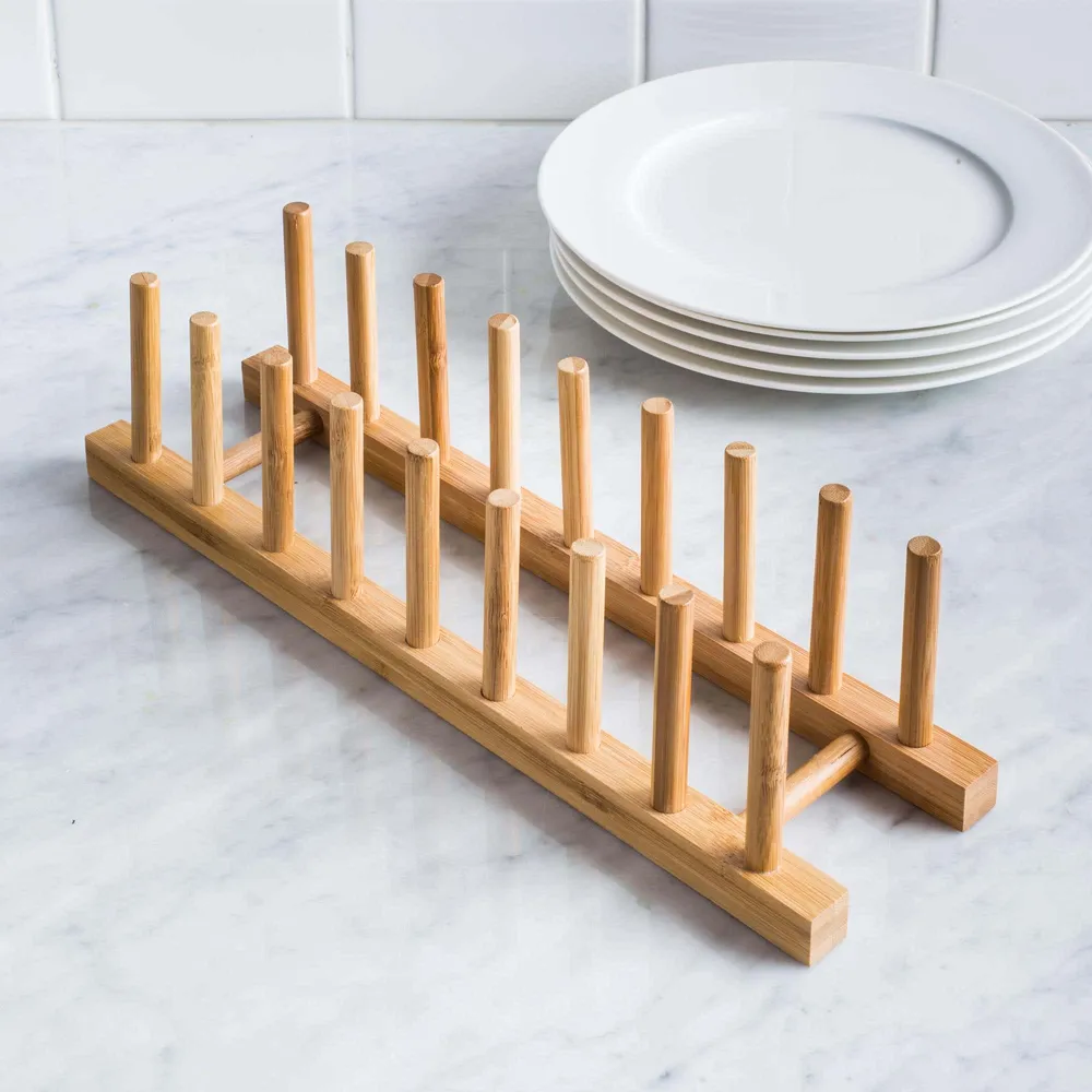 KSP Space Logic Bamboo Plate Rack (Natural)