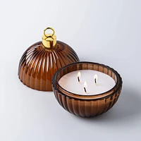 KSP Christmas Bulb 'Cinnamon & Caramel' Scented Candle (Amber)