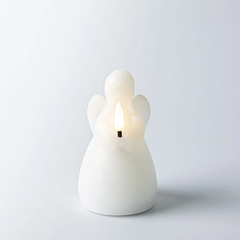 KSP Christmas Delight 'Angel' LED Wax Candle 11.5cm (White)