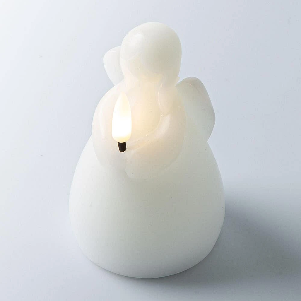 KSP Christmas Delight 'Angel' LED Wax Candle 11.5cm (White)